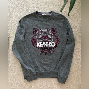 Kenzo Charcoal Sweatshirt with Tiger Motif